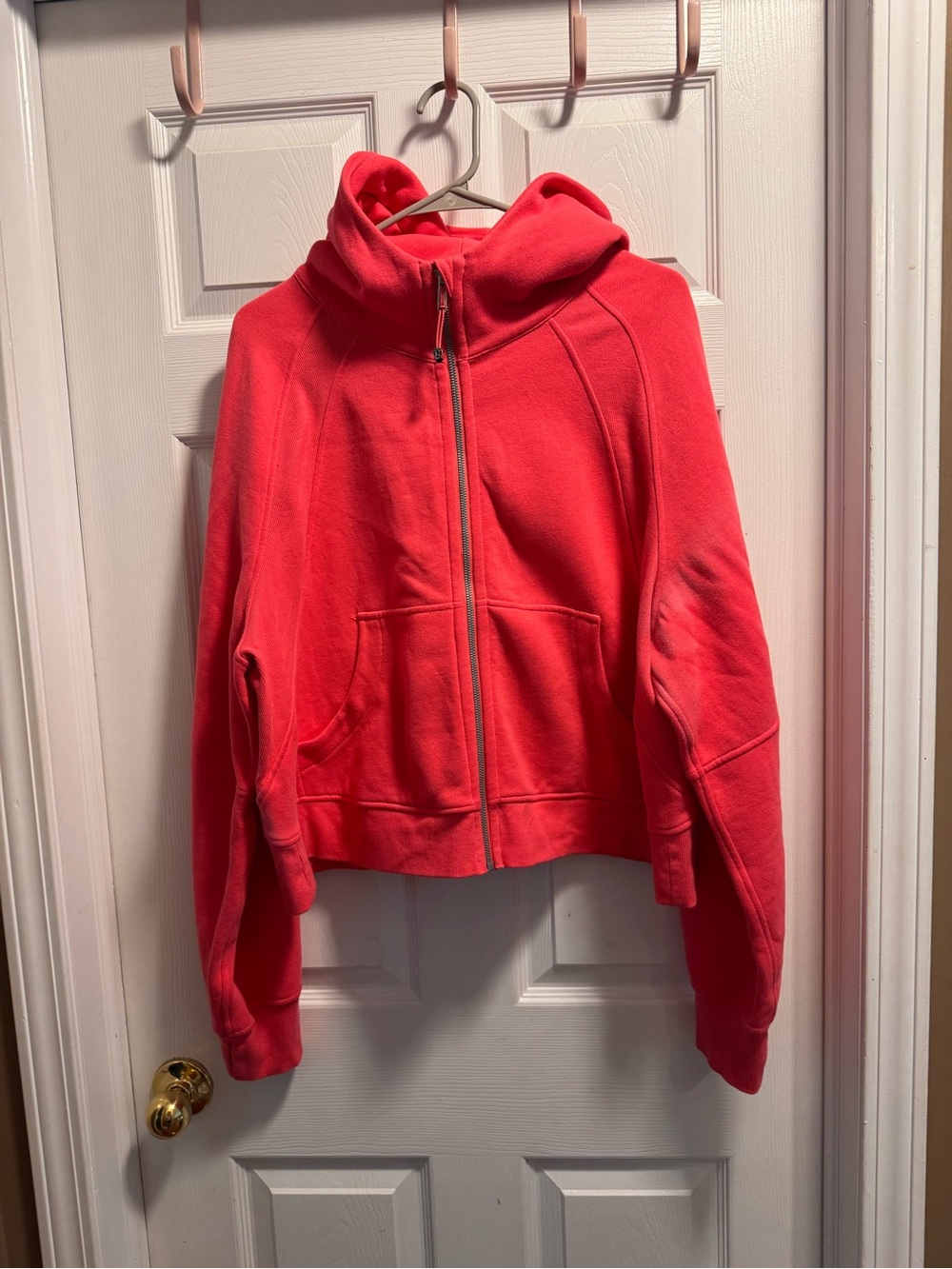 lululemon athletica Bright Coral Full-Zip Hooded Sweatshirt